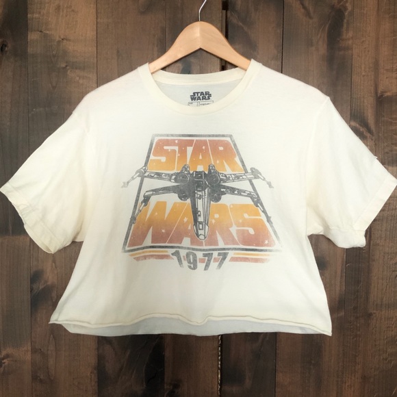 Tops - STAR WARS Cream Colored Crop T-Shirt Fifth Sun F40